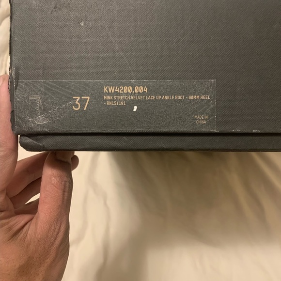 Lace up Yeezy Season 5 Mink Stretch Velvet Boots size 37 - Picture 7 of 9